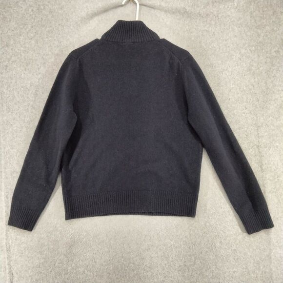 J.Crew 1/4 Zip Sweater Womens Size Small (Shrunk Mens Large) 100% Lambswool Blue - Picture 8 of 11